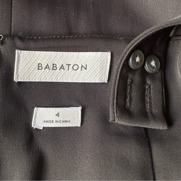 Aritzia Babaton 90s Slit Midi Black Dress Sz 4 - Picture 9 of 15